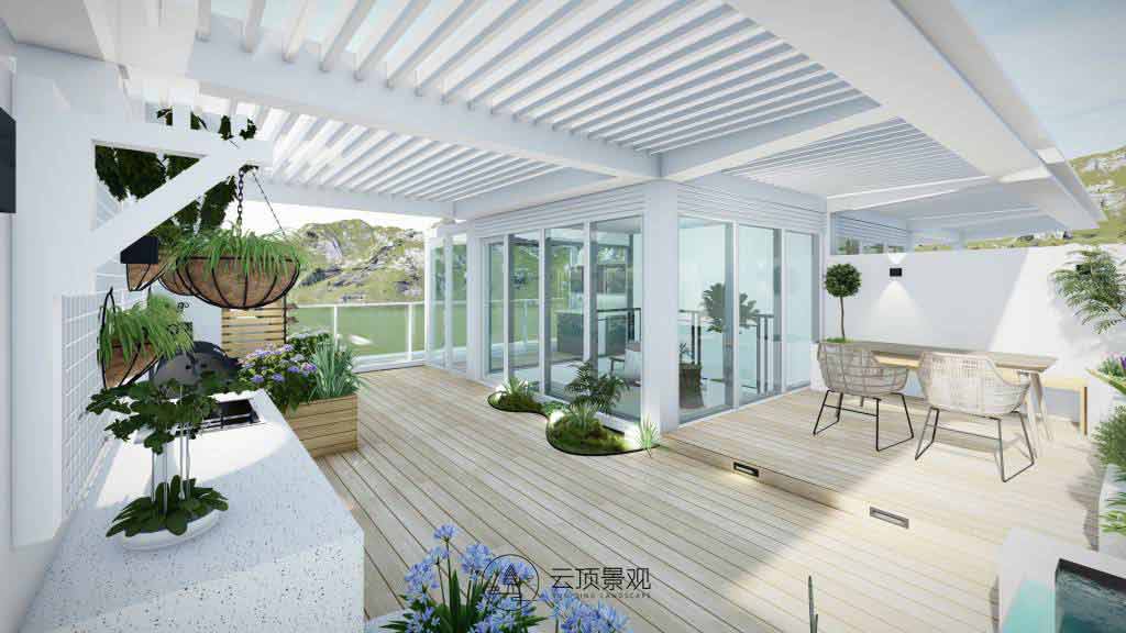 花园设计-简约屋顶花园1